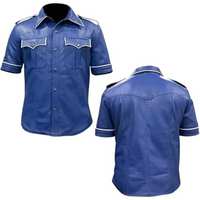 Men’s Royal Real Leather Police Shirt – BLUF Style Uniform Shirt