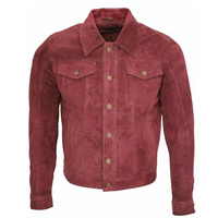 Mens Dark Brown Leather Suede Jacket In Europe