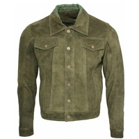 Mens Dark Brown Leather Suede Jacket In Europe