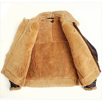 BRANDSLOCK Men’s Genuine Shearling Sheepskin Leather Ricardo Jacket – Luxury Winter Warmth & Style