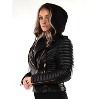 Elegant Women’s Black Fashion Leather Jacket – Stylish & Timeless Outerwear