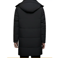 Men’s Windproof Thermal Hooded Jacket – Lightweight Insulated Winter Coat with Zippered Pockets