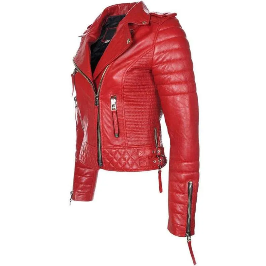 Women’s Maroon Leather Jacket – Stylish and Elegant Outerwear