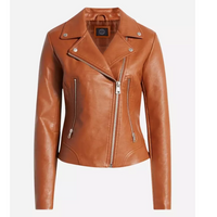 Women’s Real Brown Leather Jacket – Classic Style & Timeless Elegance