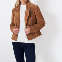 Women’s Brown Suede Leather Jacket – New Slim Fit Style