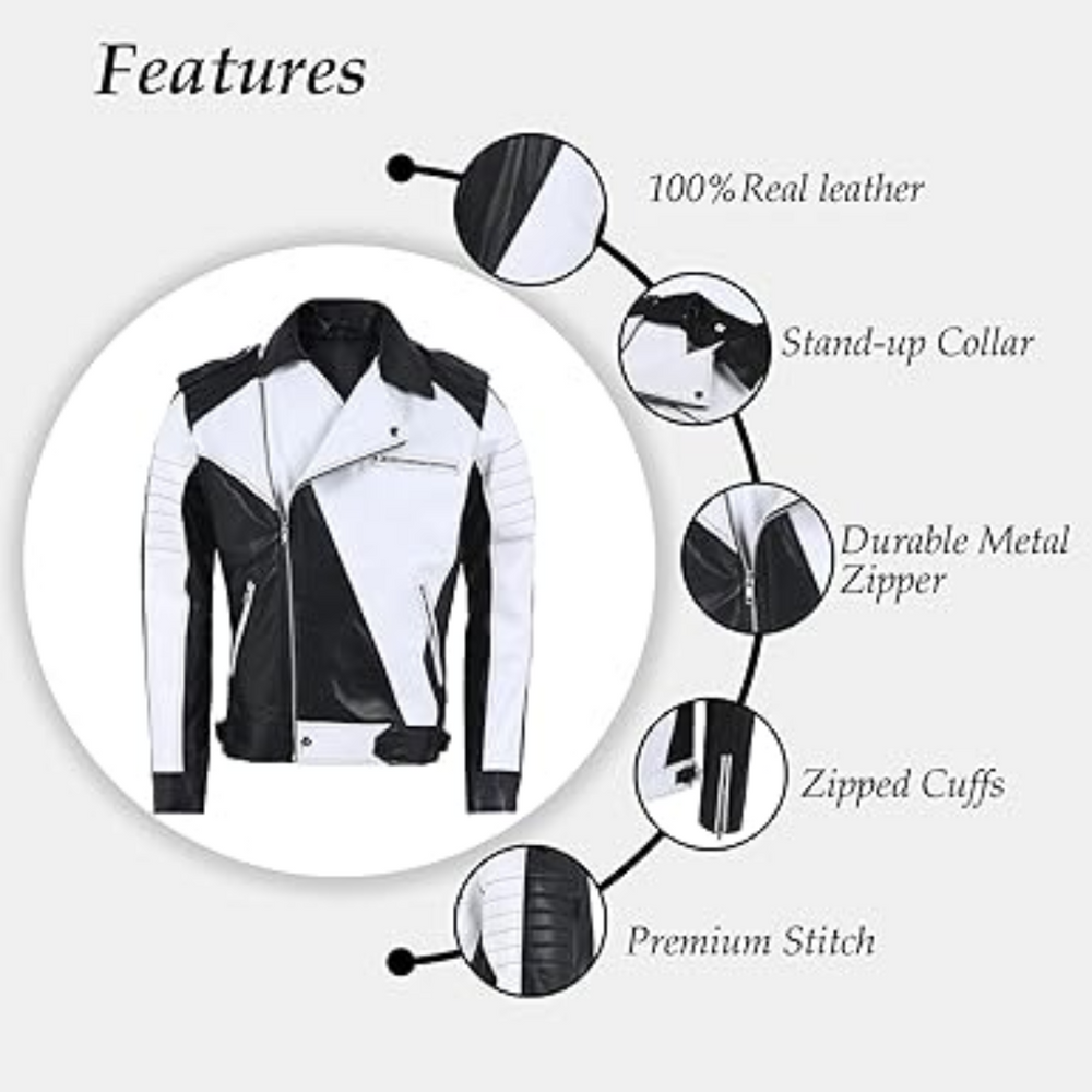 Men’s Biker Leather Jacket – Sleek Motorcycle Style