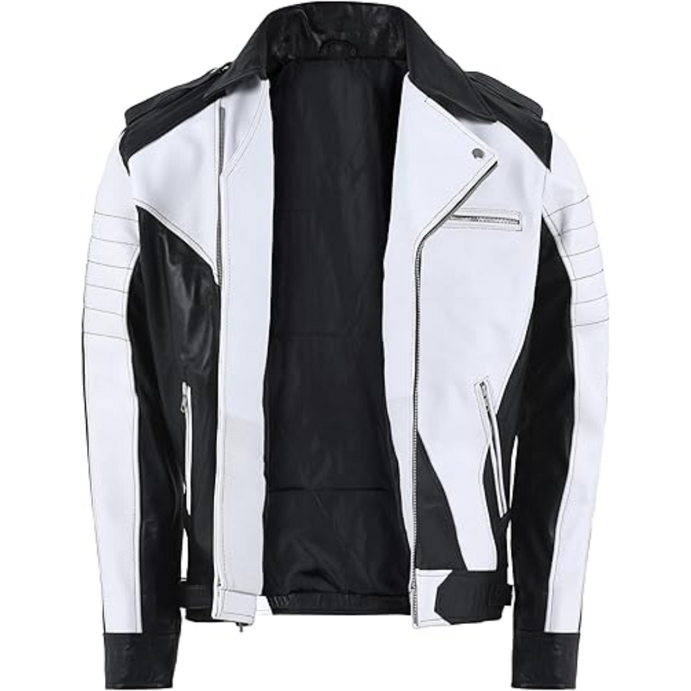 Men’s Biker Leather Jacket – Sleek Motorcycle Style