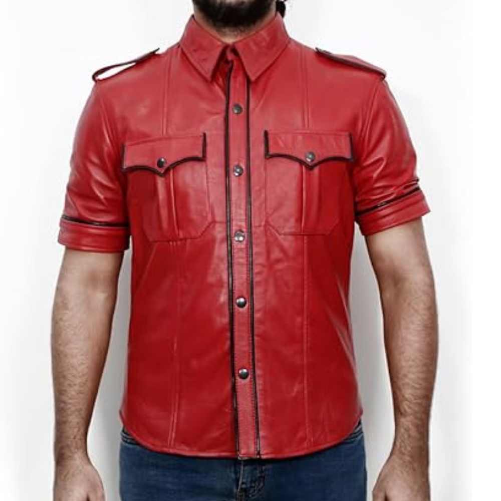 Men’s Royal Real Leather Police Shirt – BLUF Style Uniform Shirt
