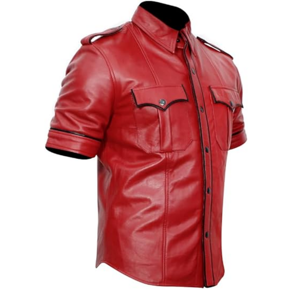 Men’s Royal Real Leather Police Shirt – BLUF Style Uniform Shirt