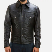 Ranchson Black Leather Shirt