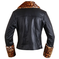 Cheetah Print Women’s Faux Leather Jacket – Bold & Stylish Outerwear