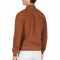 Men’s Tan Suede Leather Jacket – Classic Style, Timeless Appeal