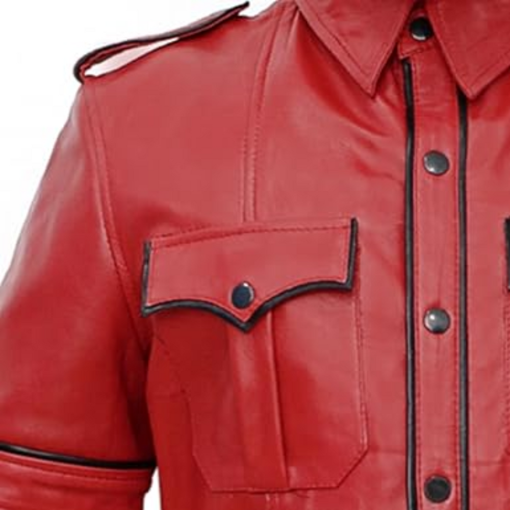 Men’s Royal Real Leather Police Shirt – BLUF Style Uniform Shirt