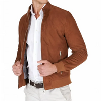 Men’s Tan Suede Leather Jacket – Classic Style, Timeless Appeal