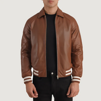 Walton Brown Leather Varsity Jacket