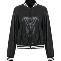 Women's Celeste Black Bomber Genuine Lambskin Leather Jacket