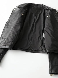Women's Ember Classic Belted Black Biker Genuine Lambskin Leather Jacket