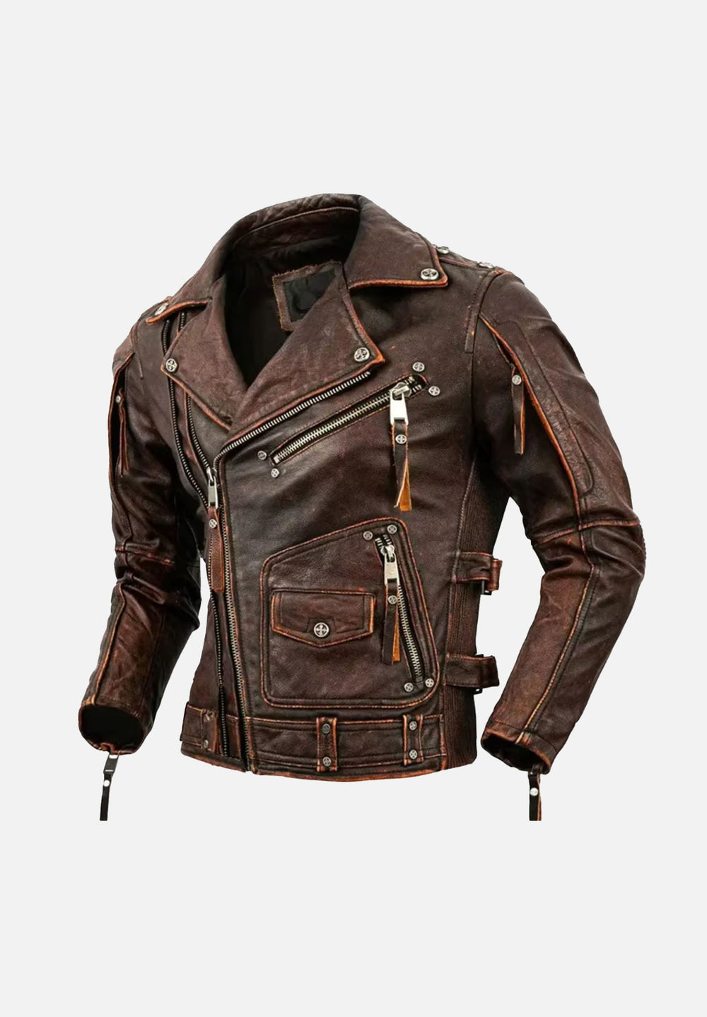 Duncan Asymmetrical Leather Biker Jacket