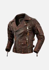 Duncan Asymmetrical Leather Biker Jacket