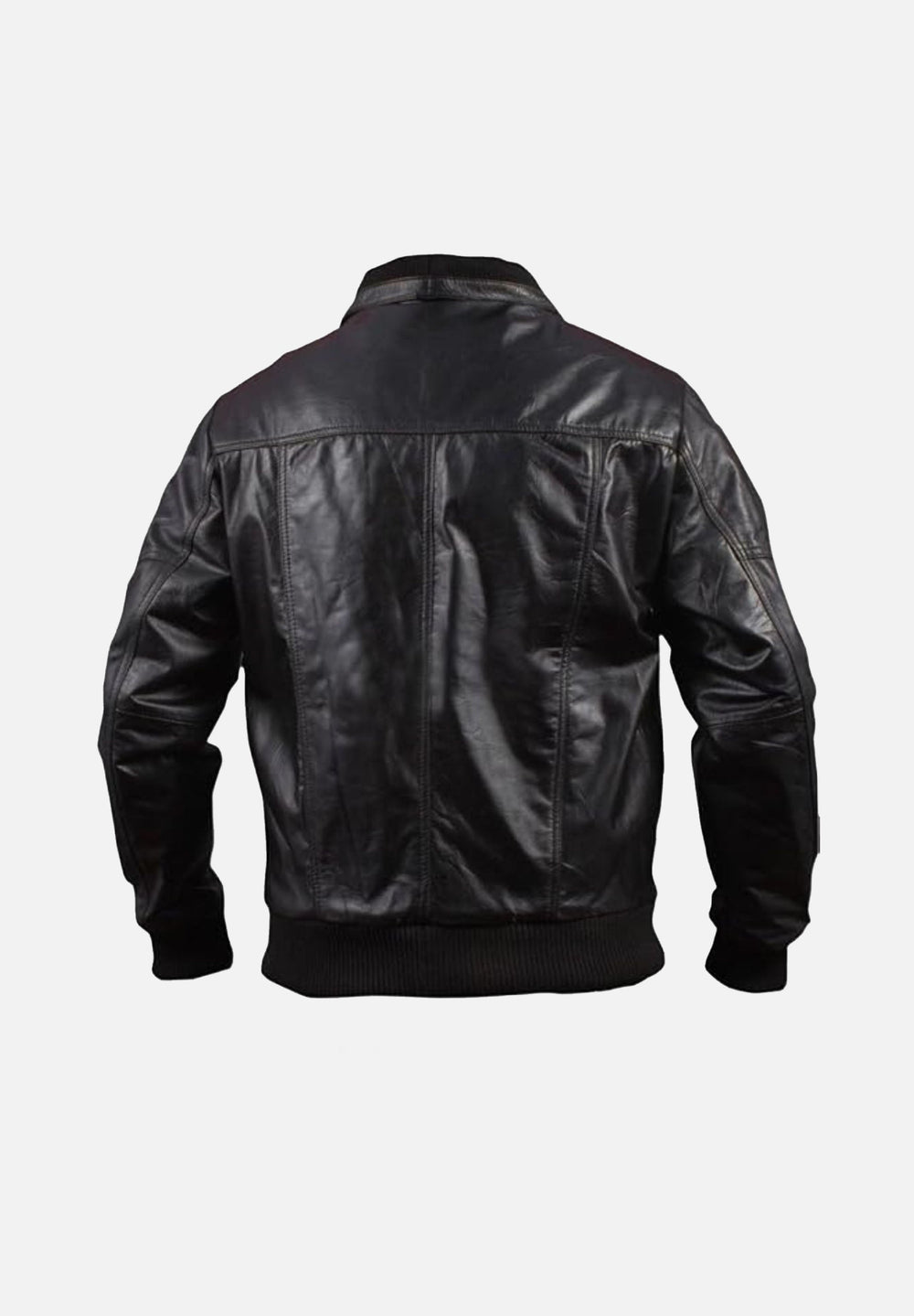 Woodring Black MA-2 Aviator Leather Jacket