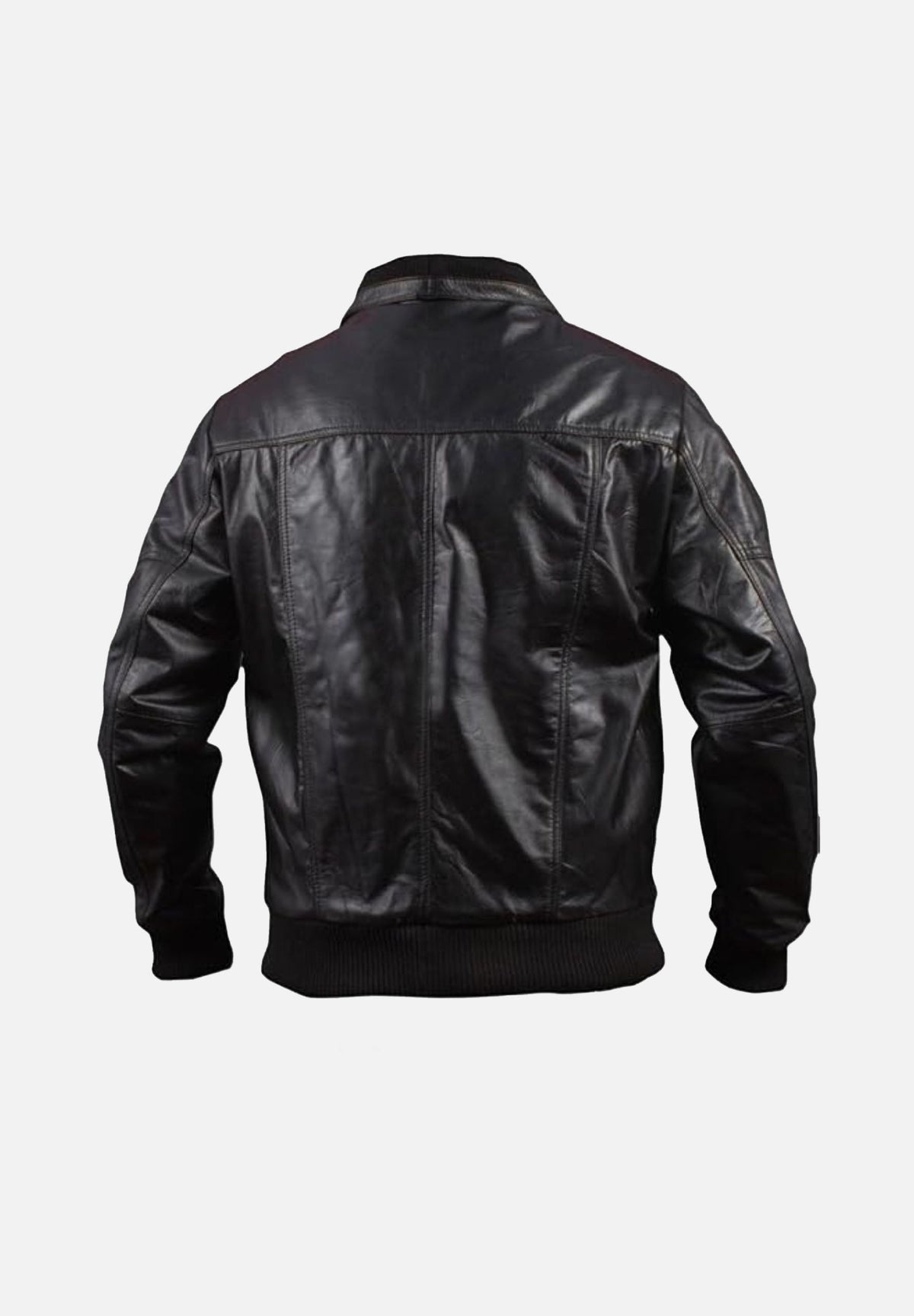 Woodring Black MA-2 Aviator Leather Jacket
