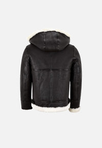 Watson Brown B-3 Hooded Shearling Leather Jacket