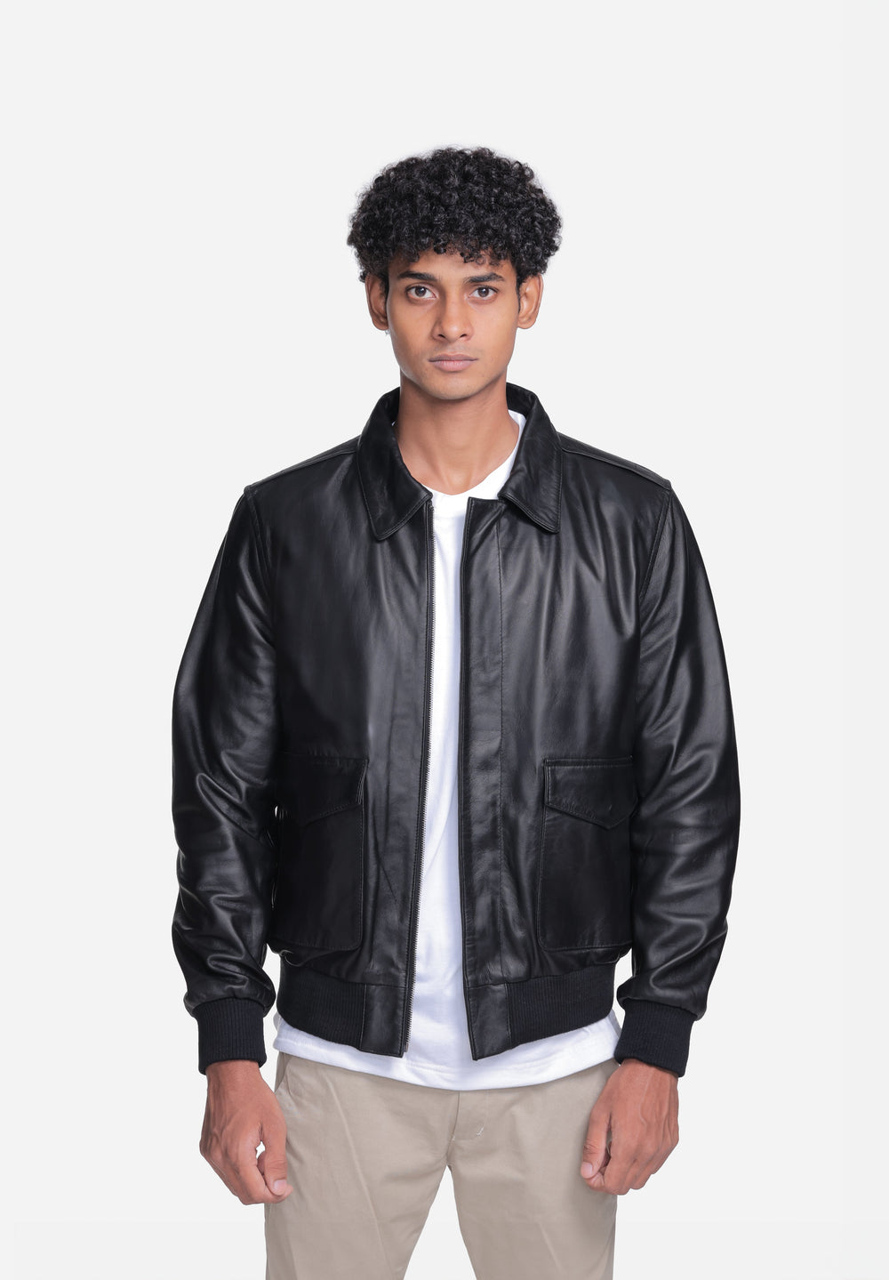 Anderson Black A-2 Flight Leather Jacket