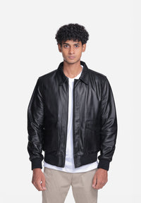 Anderson Black A-2 Flight Leather Jacket