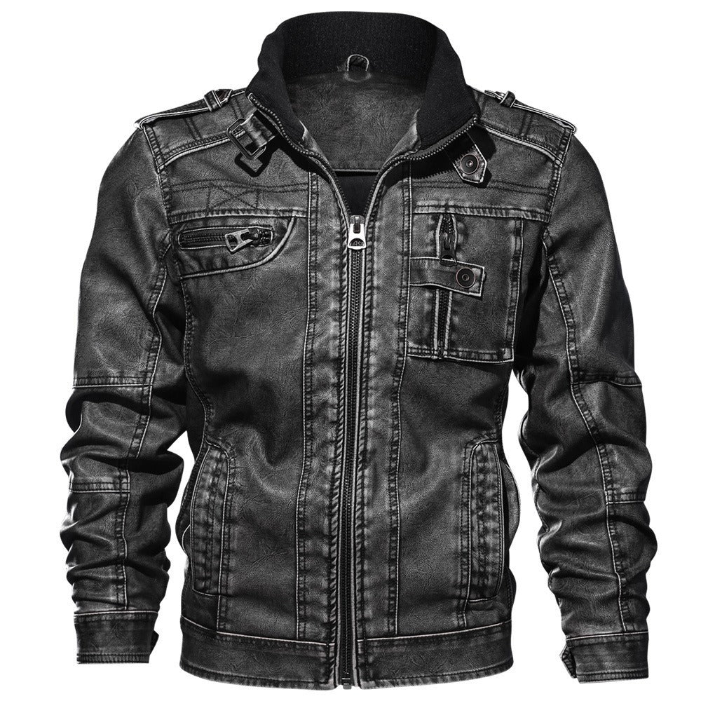 Men's Orme Stand Collar Real Lambskin Jacket