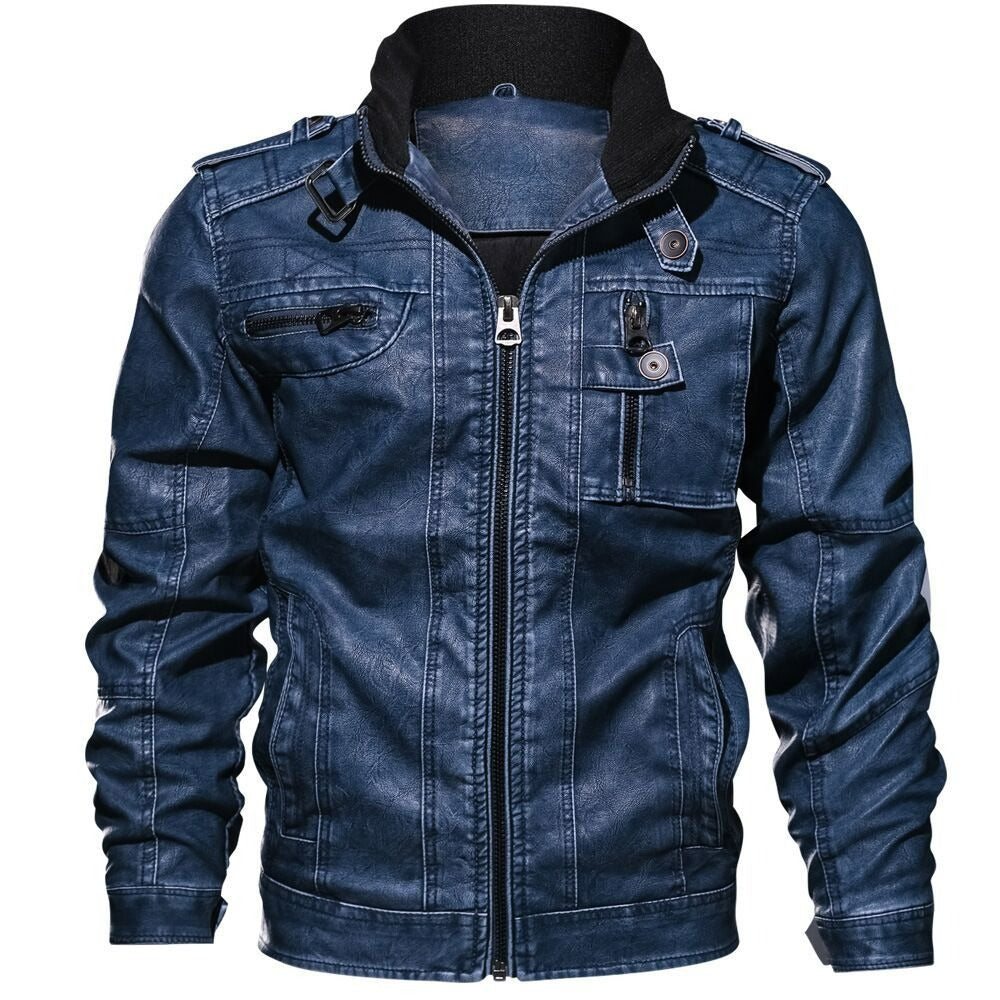 Men's Orme Stand Collar Real Lambskin Jacket