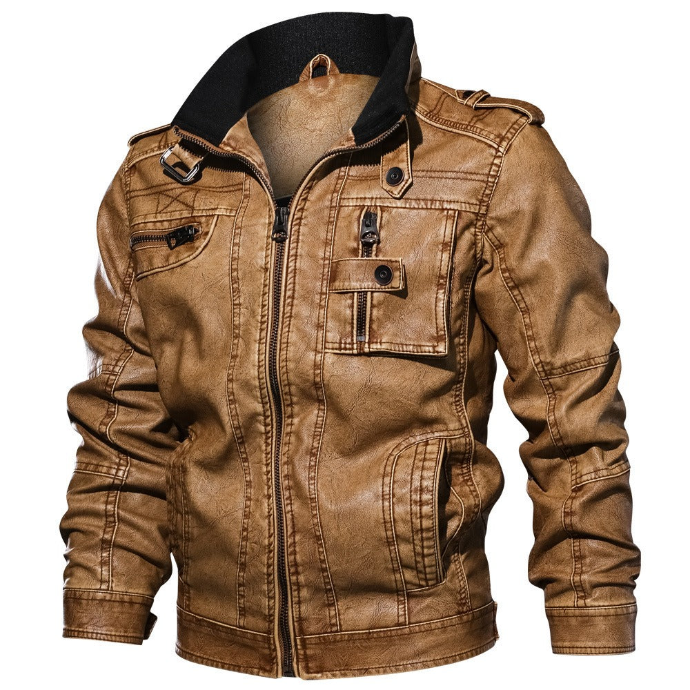 Men's Orme Stand Collar Real Lambskin Jacket