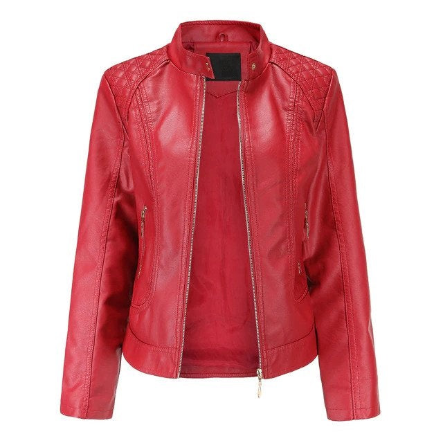 Womens Capri Genuine Lambskin Leather Jacket