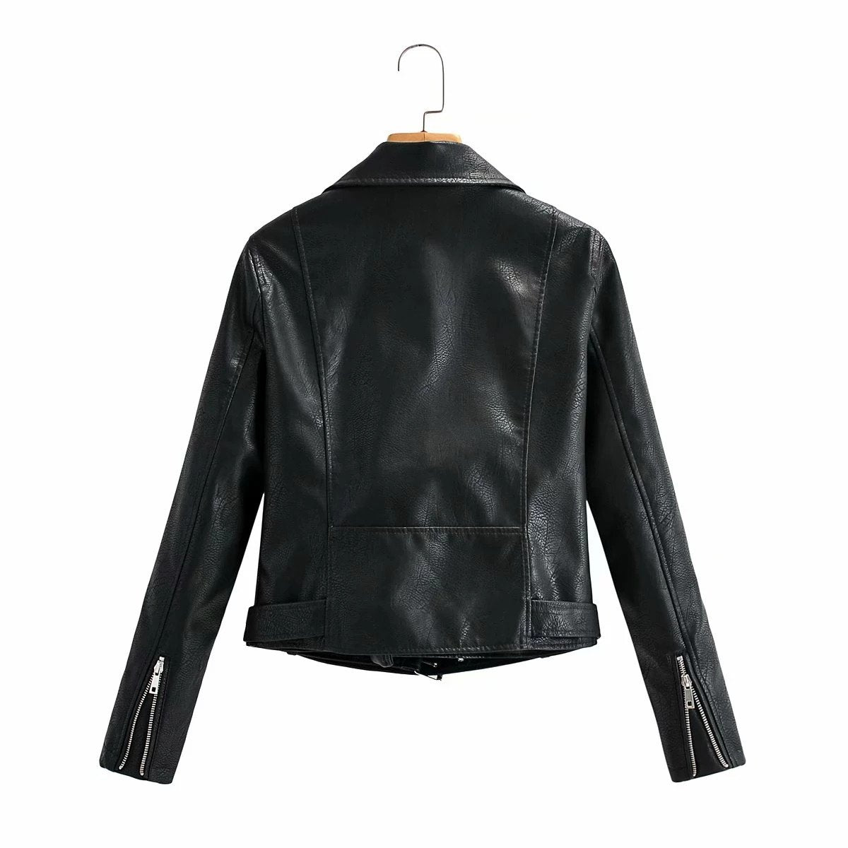 Womens Sophia Genuine Lambskin Biker Leather Jacket