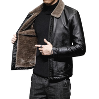 Mens Seger Genuine Lambskin Leather Faux Fur Lined Jacket