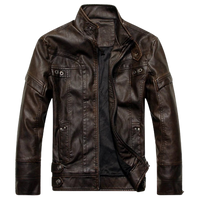 Mens Storm Genuine Lambskin Leather Bomber Jacket