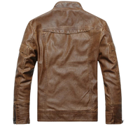 Mens Storm Genuine Lambskin Leather Bomber Jacket