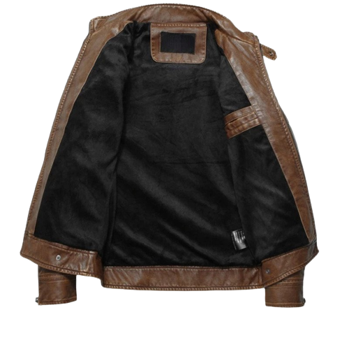 Men's Storm Real Lambskin Leather Bomber Jacket