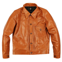 Men's Zion Front Pocket Glossy Tan Real Lambskin Jacket