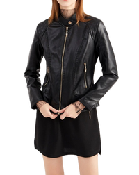 Womens Capri Genuine Lambskin Leather Jacket