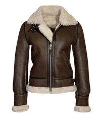 Womens RAF Aviator Real Leather Lambskin Jacket