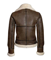 Womens RAF Aviator Real Leather Lambskin Jacket