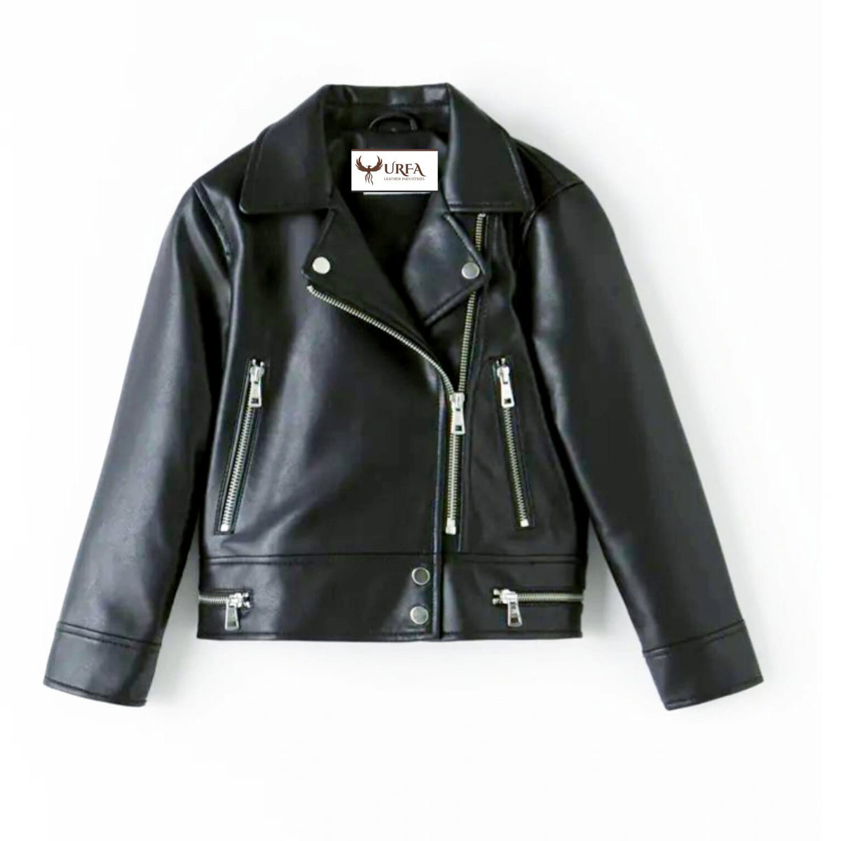 Elegant Black Leather Jacket for Women – Stylish & Timeless